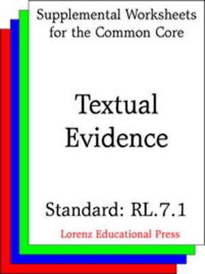 cover image of CCSS RL.7.1 Textual Evidence